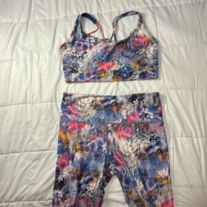 Athleta Elation Capri Leggings and Bra set
